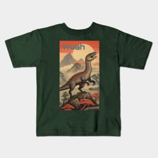 Woah Raptor Dinosaur Kids T-Shirt